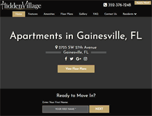 Tablet Screenshot of hiddenvillageapt.com
